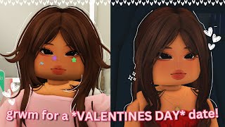 ♡ ✨💐 grwm for my valentines date| bloxburg roleplay ♡