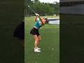 Slow motion golf swing