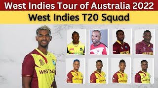 West Indies T20 Squad vs Australia 2022| West Indies Squad For Australia Tour 2022| WI vs AUS 2022