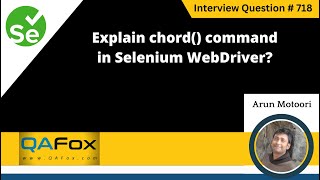 Explain chord() command in Selenium WebDriver (Selenium Interview Question #718)