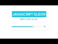 Custom Animated Range Slider using Javascript with HTML & CSS | 2022