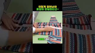 이렇게 접어야 옷장에 다 들어간다고~