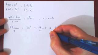 The Mean Value Theorem - Example 1
