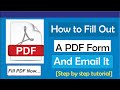 How To Fill Out A PDF Form And Email It