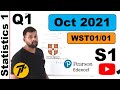 Oct 2021/S1 | WST01/01 | Q.No.1 | Venn diagram, mutually excl. & indpdnt event | IAL Pearson Edexcel