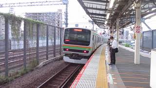 【逗子～宇都宮間各駅停車】湘南新宿ライン宇都宮線直通普通宇都宮行きE231系近郊型U69編成(機器更新車)+U519編成(機器更新車)15両　武蔵小杉駅発車