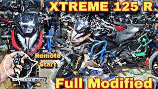 Hero Xtreme 125 R Full Modified 💯 Remote Control Start 😎Best Quality Crash Guard🔥Top Rack Sadal Stey