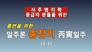 [사주명리 공부방] 사주명리 중급자 분들을 위한 일주론 통변연습,丙寅일주(2-1)