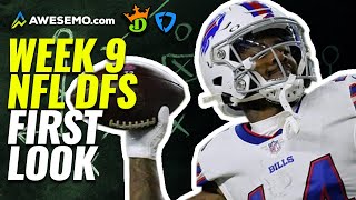 NFL DFS First Look Week 9 DraftKings, Yahoo, FanDuel Daily Fantasy Picks | NFL DFS Strategy Show