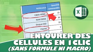 Comment entourer automatiquement cellules non conformes Excel sans MF conditionnelle ni formule ?