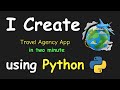 I CREATE TRAVEL AGENCY APP IN 2 MIN USING PYTHON & LEARN PYTHON BY BUILDING SIMPLE PROJECTS