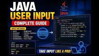 Java User Input Complete Guide 🔥 | Scanner Class Explained