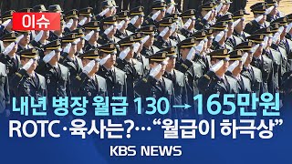 [이슈] 병장 월급 내년 100만원→165만 원(2024년 예산안)/ROTC '미달'에 육사 '자퇴 러시'…\