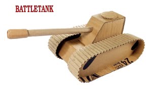 DIY CRAFT HOW TO MAKE A BATTLE TANK FROM CARDBOARD