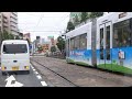 【tram 🚋】チンチン電車 駅出発😃　熊本市電　路面電車　トラム