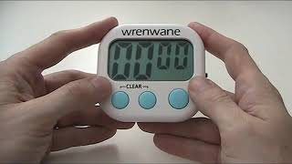 Wrenwane Digital Kitchen Timer, Big Digits