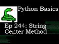 Python Basics String Center Method