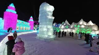 4K Video - Harbin Ice and Snow World (Part 3, Singapore Merlion) - 哈尔滨冰雪大世界