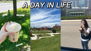 a day in life, studying, working | Humber College | Lakeshore
