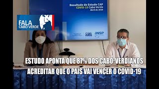 ESTUDO APONTA QUE 87% DOS CABO-VERDIANOS ACREDITAR QUE O PAÍS VAI VENCER O COVID-19