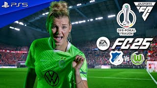 FC 25 | TSG Hoffenheim Vs. Wolfsburg - DFB-POKAL Frauen 2025 Full Match ft. Popp | PS5™ 4K