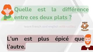 50 dialogues en français au restaurant 🇫🇷 | french conversations Apprenez rapidement avec traduction