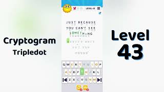 Cryptogram Tripledo Level 43 Solutions 🧩 | Logic Puzzle Game | Mini Boss