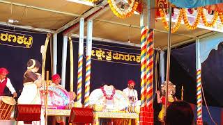 Yakshagana maranakatte Mela||ಪ್ರಸಂಗ ಕುಶ ಲವ ಕಾಳಗ||ಕುಶನಾಗಿ ಕೊಳಲಿ ಕೃಷ್ಣ ಅಬ್ಬರದ ಪ್ರವೇಶ|ಪದ್ಯ ದಿನೇಶ ಶೆಟ್ಟಿ