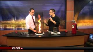 Creating a controlled fire tornado