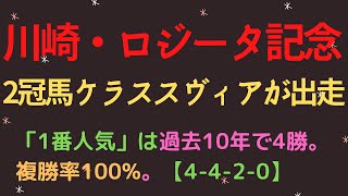 （川崎競馬）ロジータ記念2021予想🛡1番人気は過去10年で4勝。複勝率100％【4-4-2-0】