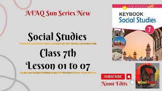 AFAQ Social Studies Class 7 Unit 1 to 7 Sun Series New