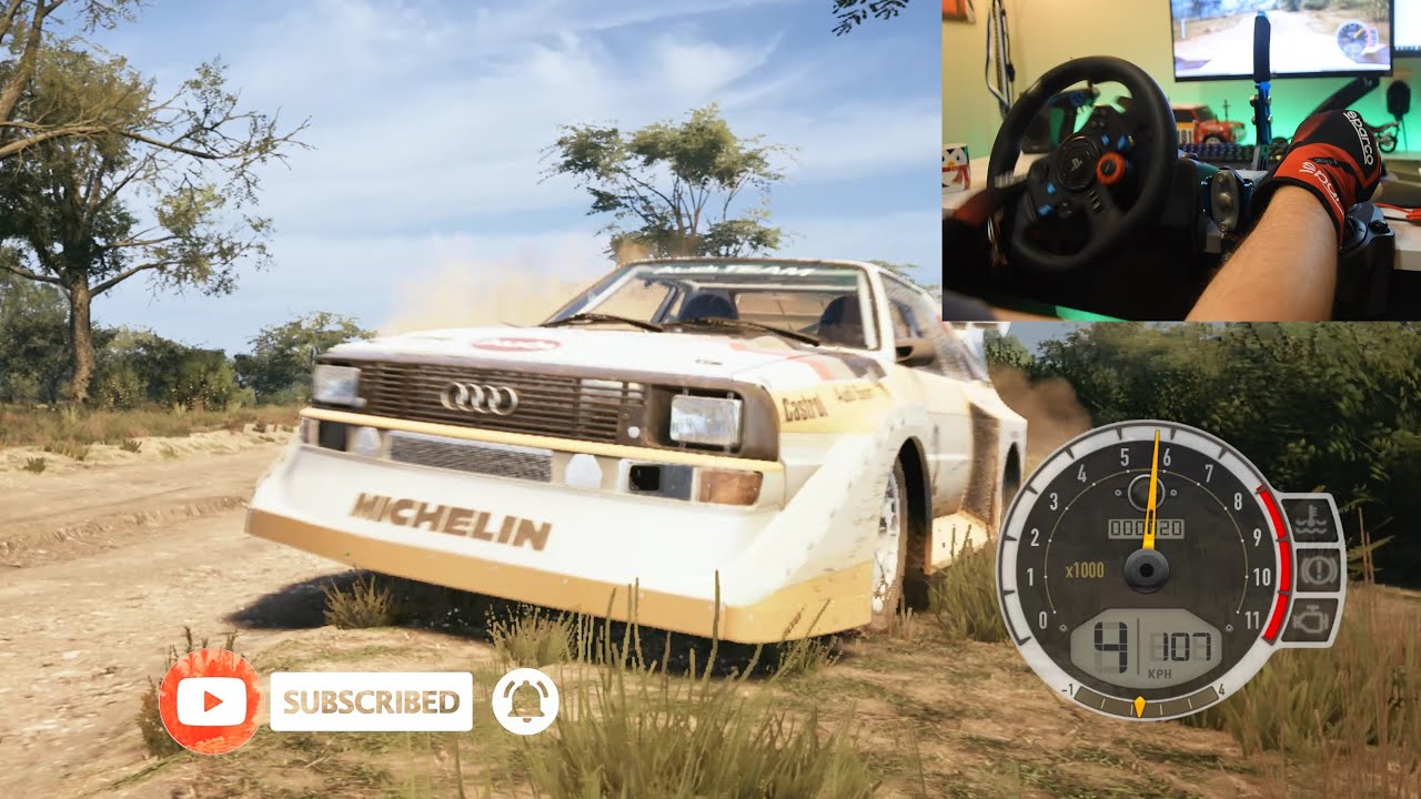 Audi Quattro S1 E2 GROUP B Rally Kenya EA SPORTS WRC - Logitech G29 ...