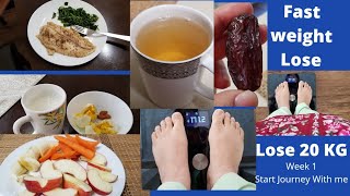 How to lose weight fast || Low Calorie diet plane full Day || wajan kam karne ke tarike || week 1