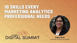 10 Skills Every Marketing Analytics Professional Needs - Sajna Razi - SDS