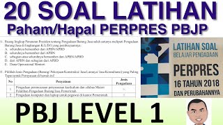 LATIHAN SOAL - Perpres 16 tahun 2018 dan Perubahannya (20 Soal) #LEVEL1