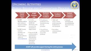 ACMP Standards Development Project Update - December 12, 2013