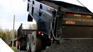 Hauling 15 Tons of Gravel | Maxey 7x14 Dump Trailer