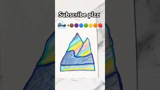 How to draw emojis snow capped mountain#trending#trendingshorts