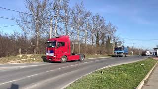 Božićna vožnja KAMIONIMA - Surčin / Christmas truck driving Surčin - Serbia