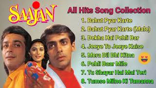 Saajan Movie All Songs Jukebox, Evergreen Hits Songs Madhuri Dixit, Salman Khan, Sanjay Dutt