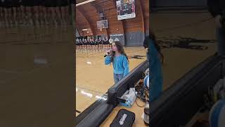 singing the Star spangled banner before volleyball 🏐