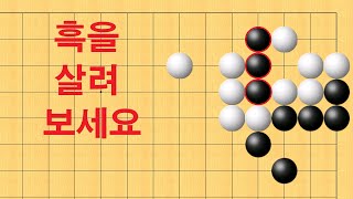 바둑 맥점 사활 - 흑을 못 살리면 만년하수에서 절대 벗어 날 수 없습니다!