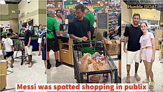 Messi Casually shopping groceries in Miami Publix 😂 | Messi really don't know he is Messi😂