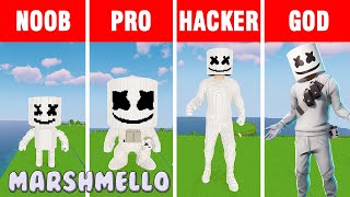 NOOB vs PRO vs HACKER vs GOD: DJ MARSHMELLO in Minecraft 4K