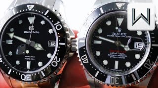 Rolex Sea Dweller 43MM vs Grand Seiko Spring Drive Diver SBGA229 vs 126600)