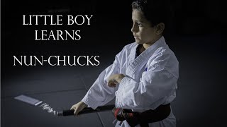 10 Year old Boy Learns Nun-chuck.  @Ageless Martial Arts Las Vegas Music by Michael FK on SONY A7III