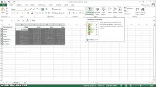 Excel 2013 - Conditional Formatting