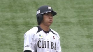 【プロ野球パ】満塁から大地が右中間を真っ二つ！同点タイムリー  2015/05/09 M-L