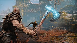 God of War - Leviathan Axe and Guardian Shield Gameplay