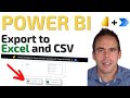 Power BI export to excel and csv with Power Automate